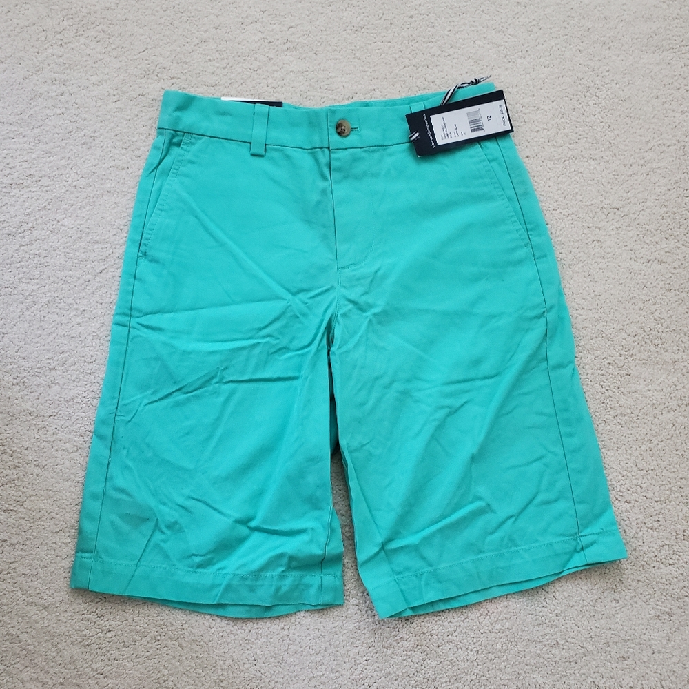 NWT Vineyard Vines Boys' Summer Twill Breaker Shorts in Capri Blue sz12